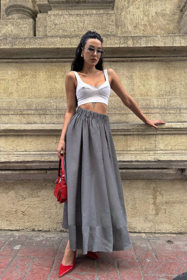 100% Modal Long Skirt 29078 - First Angels - Globality Store - Women Clothes Wholesale Turkey