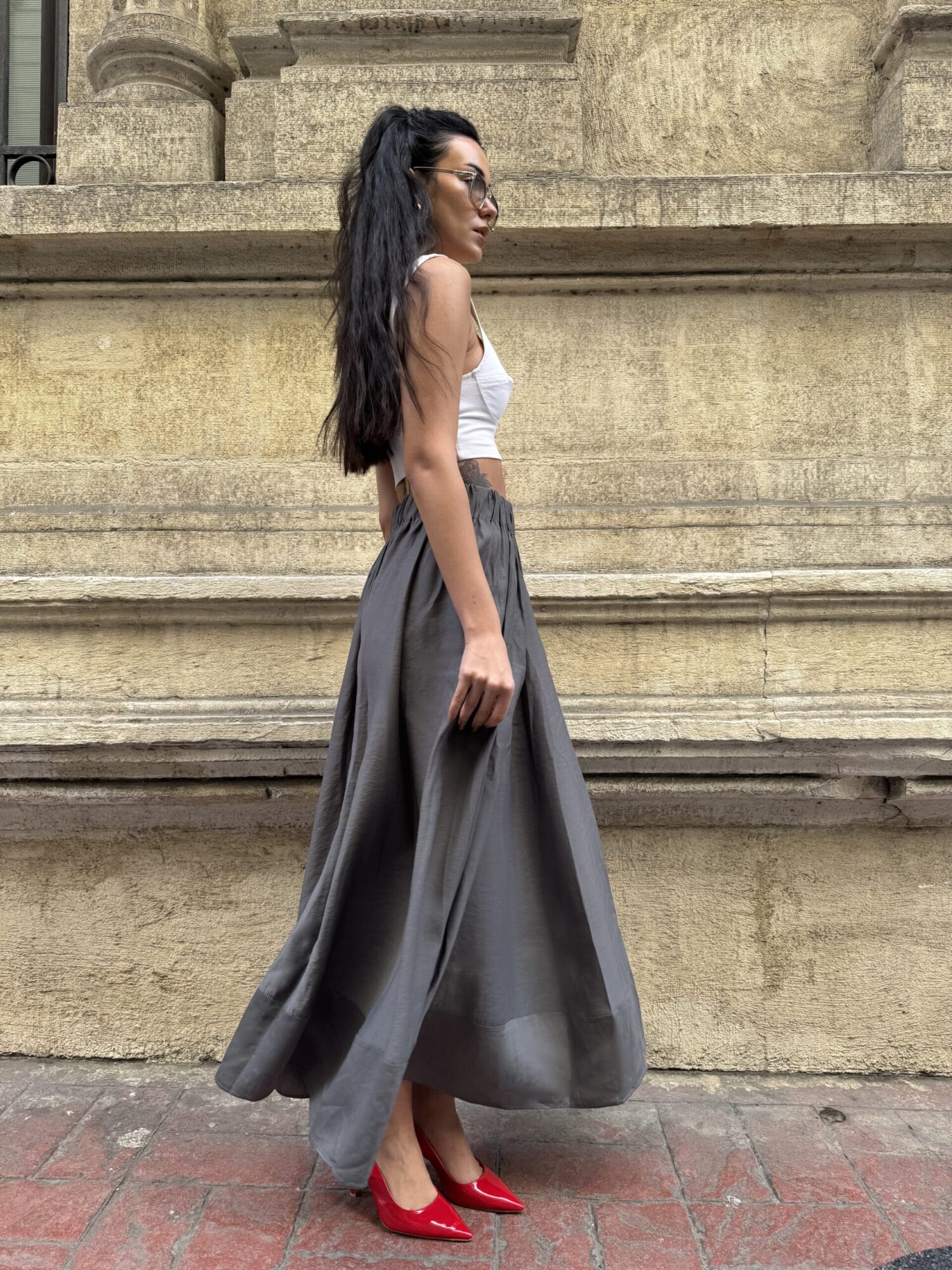 100% Modal Long Skirt 29078 - First Angels - Globality Store - Women Clothes Wholesale Turkey