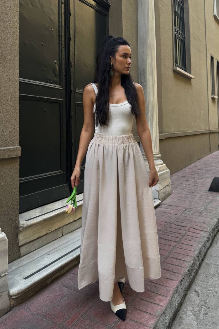 100% Modal Long Skirt 29078 - First Angels - Globality Store - Women Clothes Wholesale Turkey