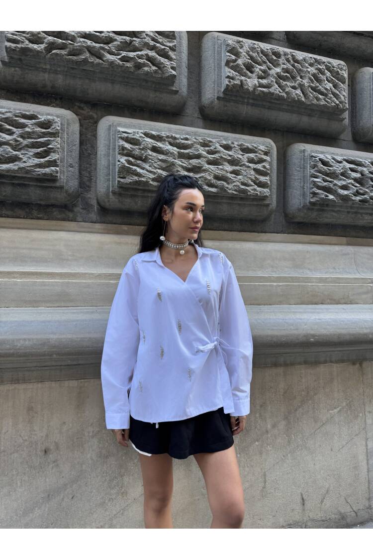 Handmade Stone Double-breasted Shirt 29053