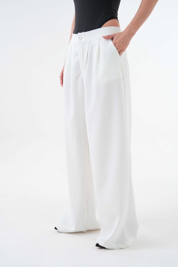 Back Elastic Wide Cut Palazzo Pants 29102 - First Angels - Globality Store - Women Clothes Wholesale Turkey