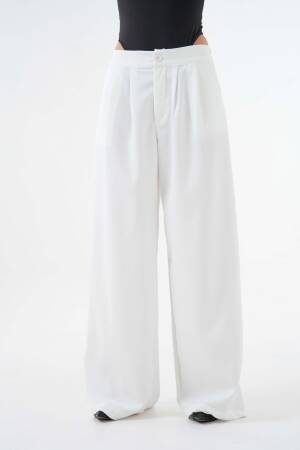 Back Elastic Wide Cut Palazzo Pants 29102 - First Angels - Globality Store - Women Clothes Wholesale Turkey