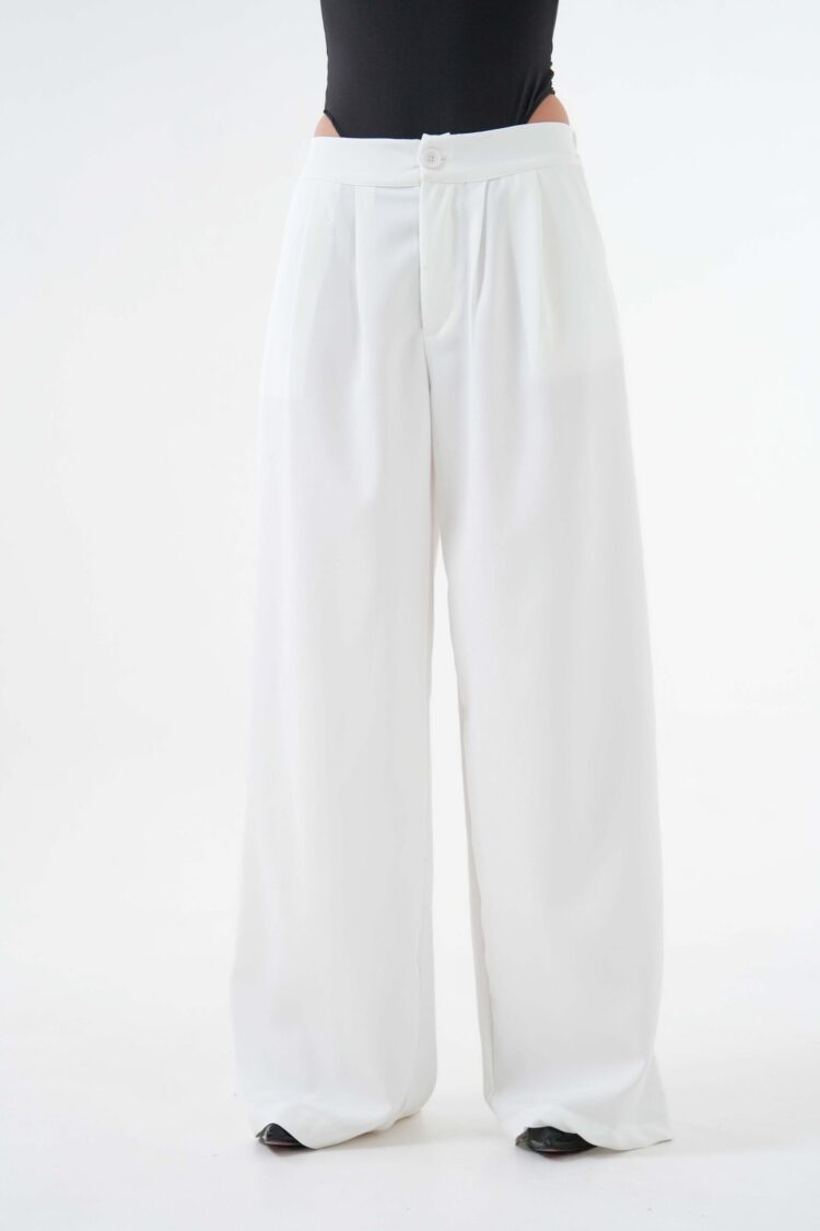Back Elastic Wide Cut Palazzo Pants 29102