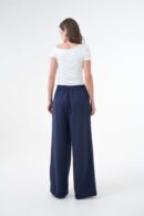 Elastic Back Wide Fit Palazzo Pants 29102 - First Angels - Globality Store - Women Clothes Wholesale Turkey