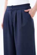Elastic Back Wide Fit Palazzo Pants 29102 - First Angels - Globality Store - Women Clothes Wholesale Turkey
