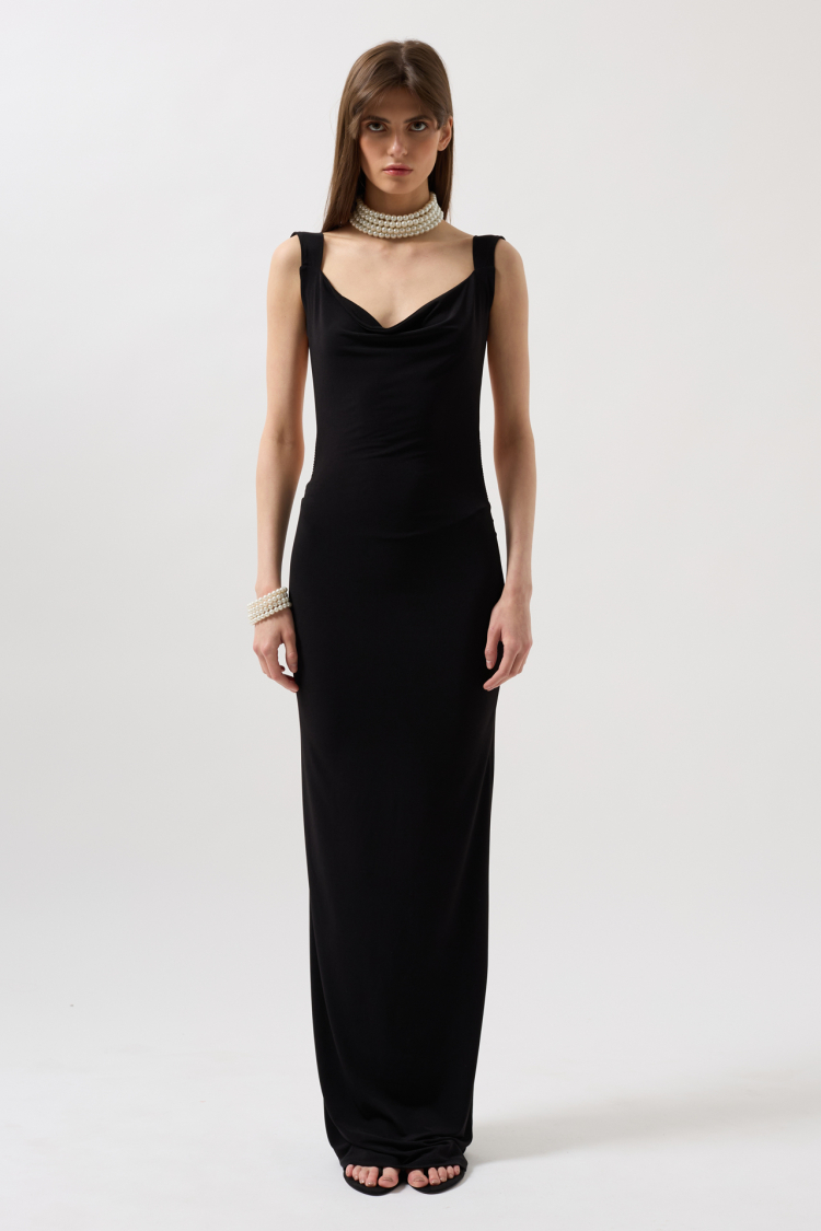 Back Neckline Maxi Dress
