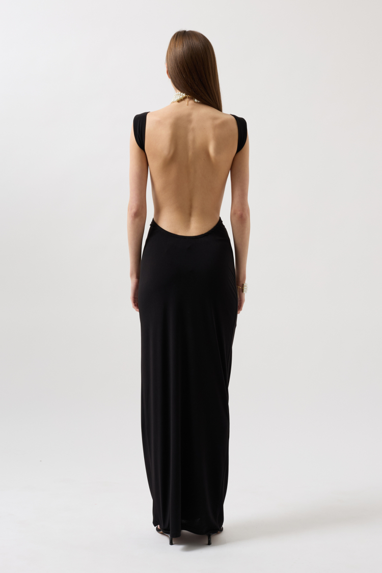 Back Neckline Maxi Dress