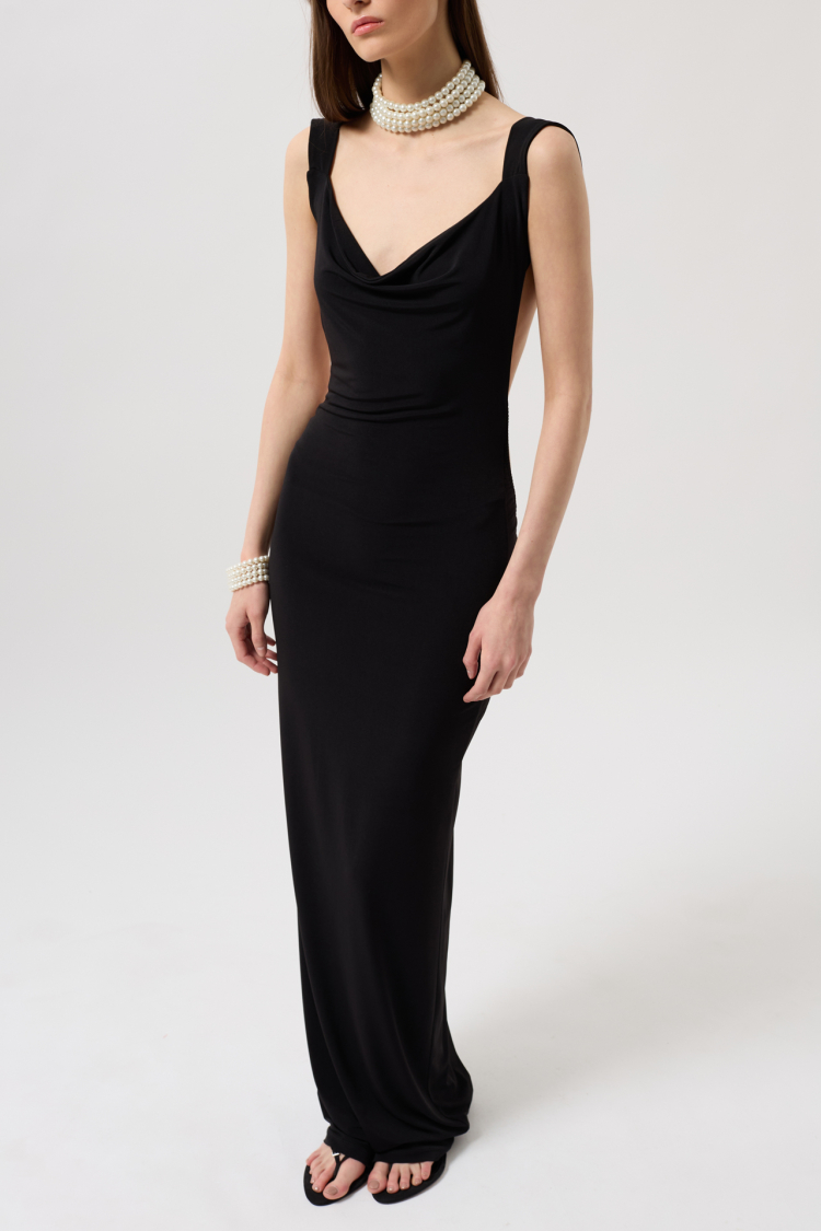 Back Neckline Maxi Dress