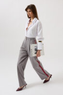 Stripe Detail Palazzo Pants - Black Fashion - Globality Store - Women Clothes Wholesale Turkey