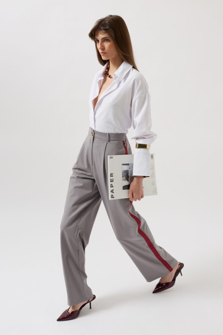 Stripe Detail Palazzo Pants - Black Fashion - Globality Store - Women Clothes Wholesale Turkey
