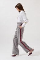 Stripe Detail Palazzo Pants - Black Fashion - Globality Store - Women Clothes Wholesale Turkey