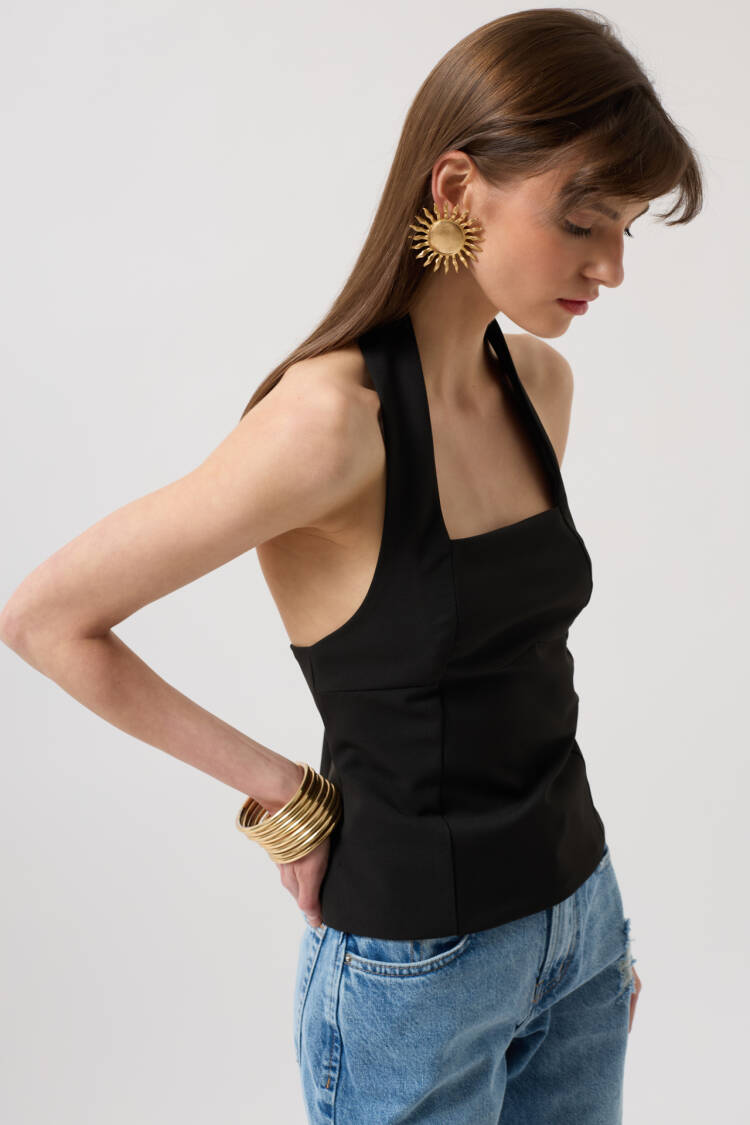 Crop Blouse With Thick Strap