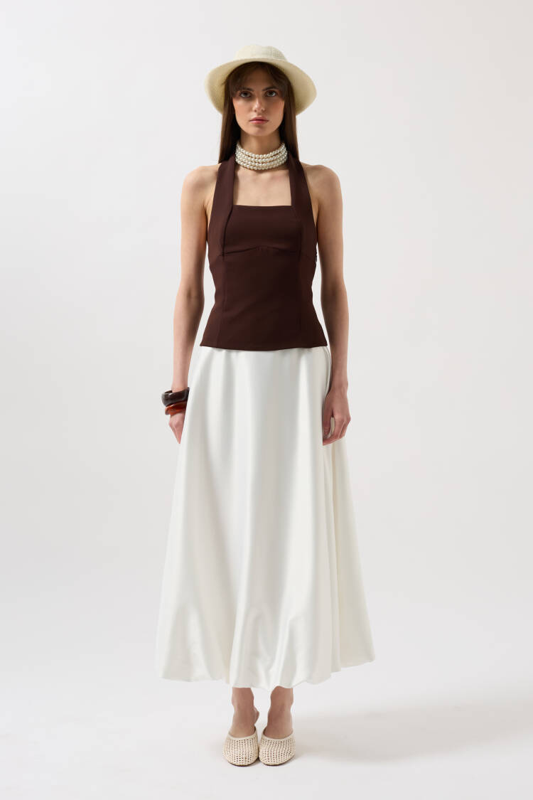 Crop Blouse With Thick Strap