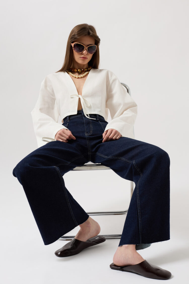 Pocket Detail High Waist Jean - Navy - Black Fashion - Globality Store - Women Clothes Wholesale Turkey