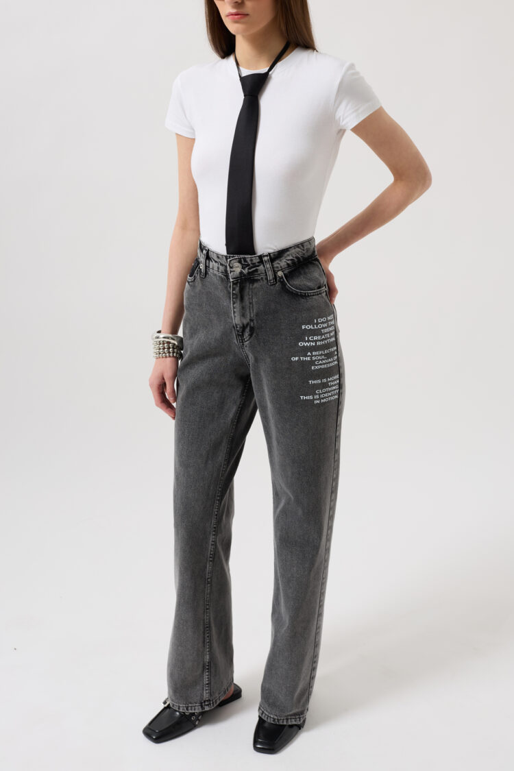Printed Low Waist Jean