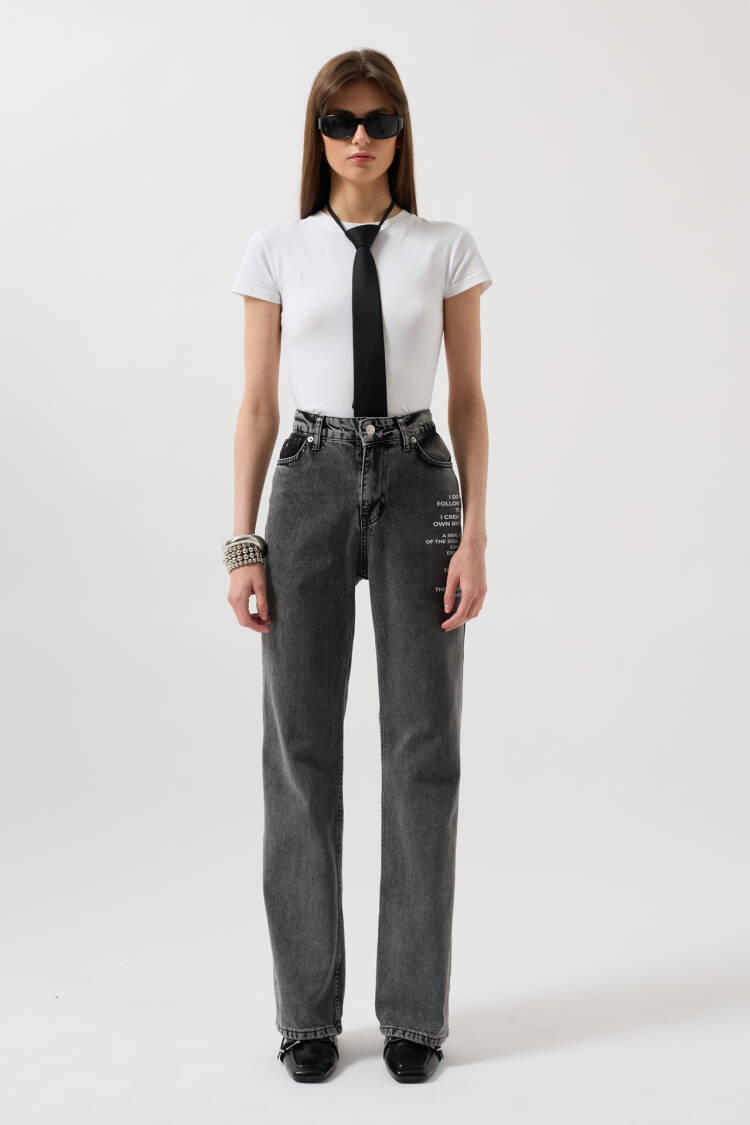 Printed Low Waist Jean