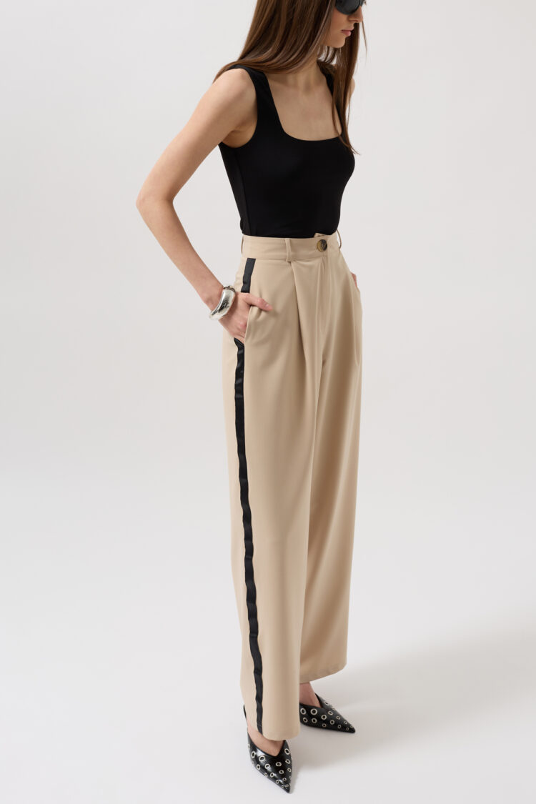 Stripe Detail Palazzo Pants