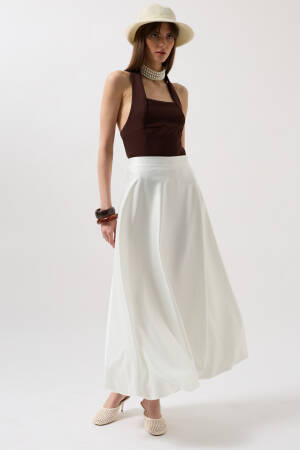 Satin Balloon Detail Midi Skirt - Black Fashion - Globality Store - Women Clothes Wholesale Turkey