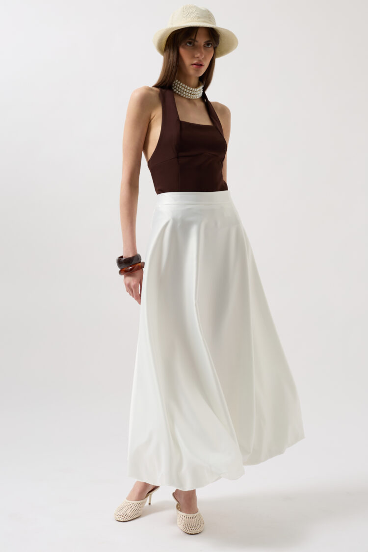 Satin Balloon Detail Midi Skirt - Black Fashion - Globality Store - Women Clothes Wholesale Turkey