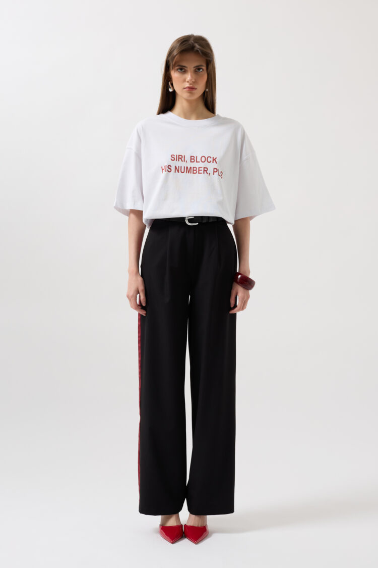 Stripe Detail Palazzo Pants