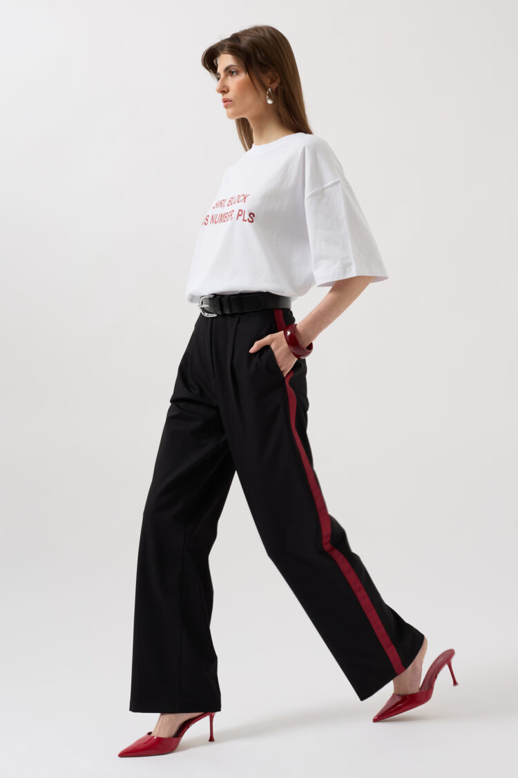 Stripe Detail Palazzo Pants