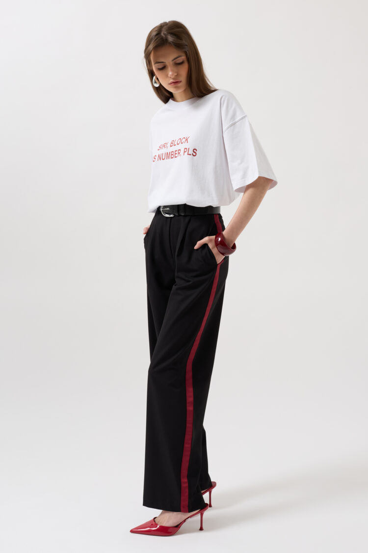 Stripe Detail Palazzo Pants