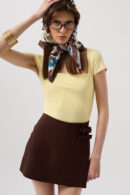 Bow Detail Mini Skirt - Black Fashion - Globality Store - Women Clothes Wholesale Turkey