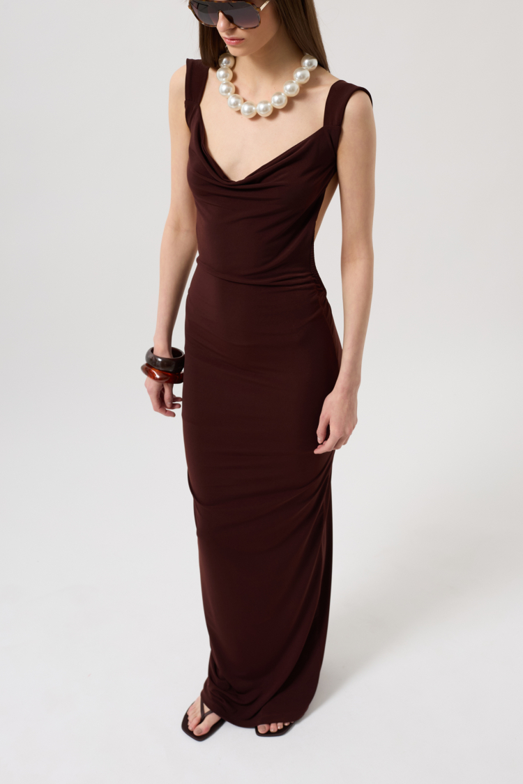 Back Neckline Maxi Dress