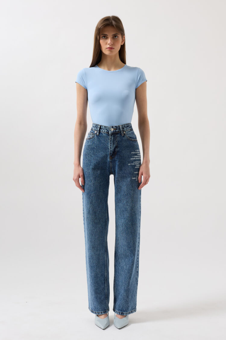 Printed Low Waist Jean