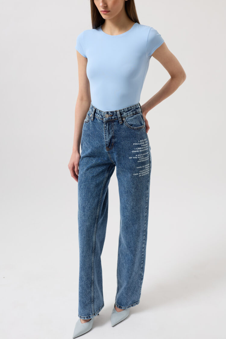 Printed Low Waist Jean