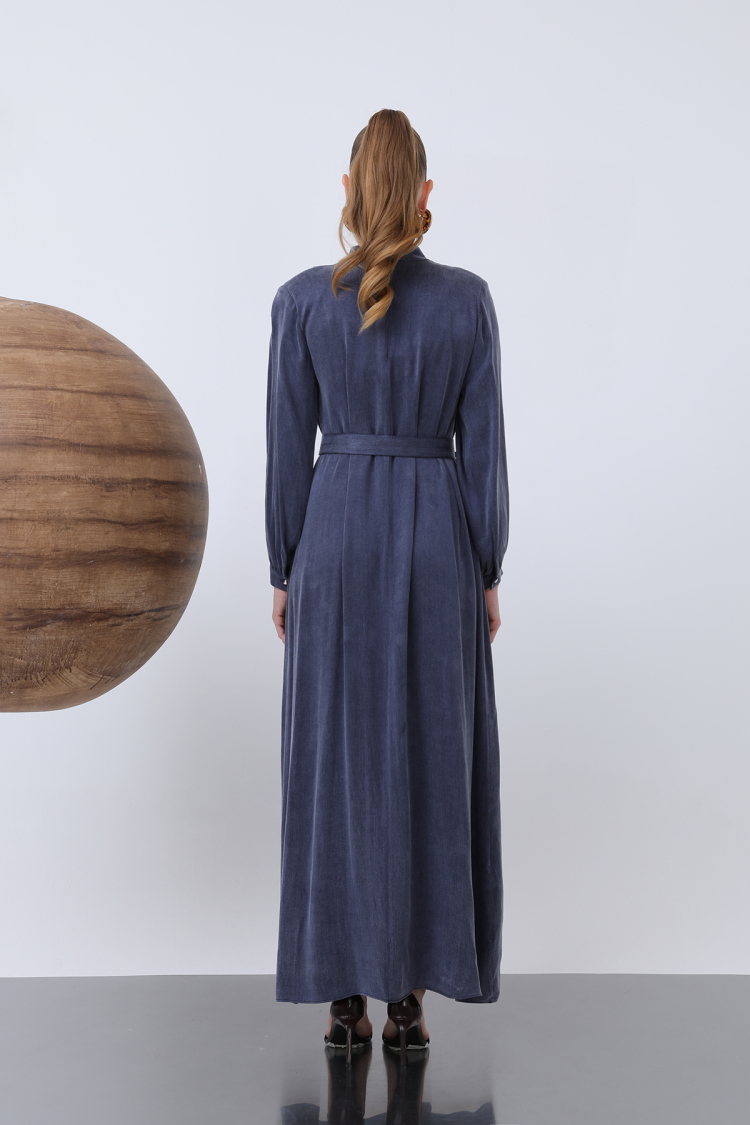 Women's Belt And Wadding Detailed Dress