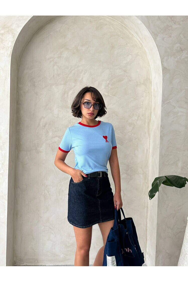 Wholesale T Shirt WithRed Embroidery