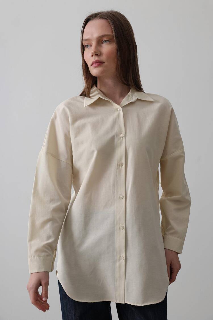 Long Sleeve Shirt - Reyon - Globality Store - Women Clothes Wholesale Turkey