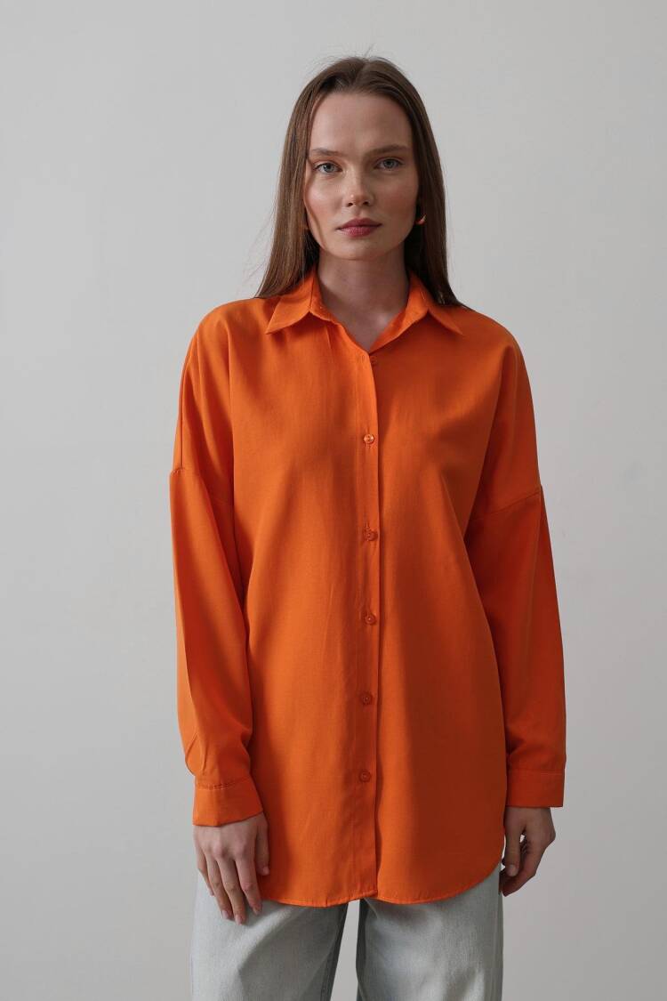 Long Sleeve Shirt - Reyon - Globality Store - Women Clothes Wholesale Turkey