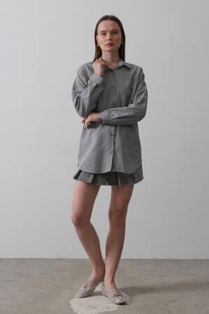 Long Sleeve Shirt - Reyon - Globality Store - Women Clothes Wholesale Turkey