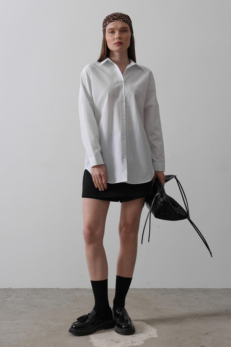 Long Sleeve Shirt - Reyon - Globality Store - Women Clothes Wholesale Turkey
