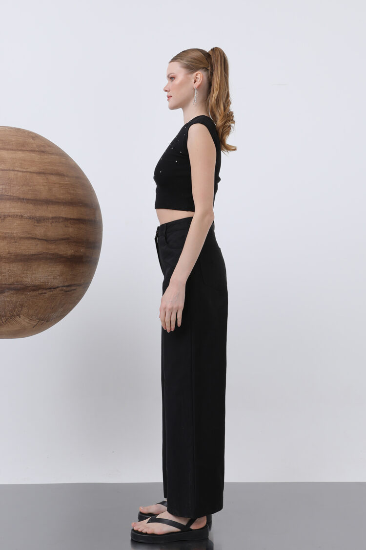 Women's Pocket Detailed Loose Pants