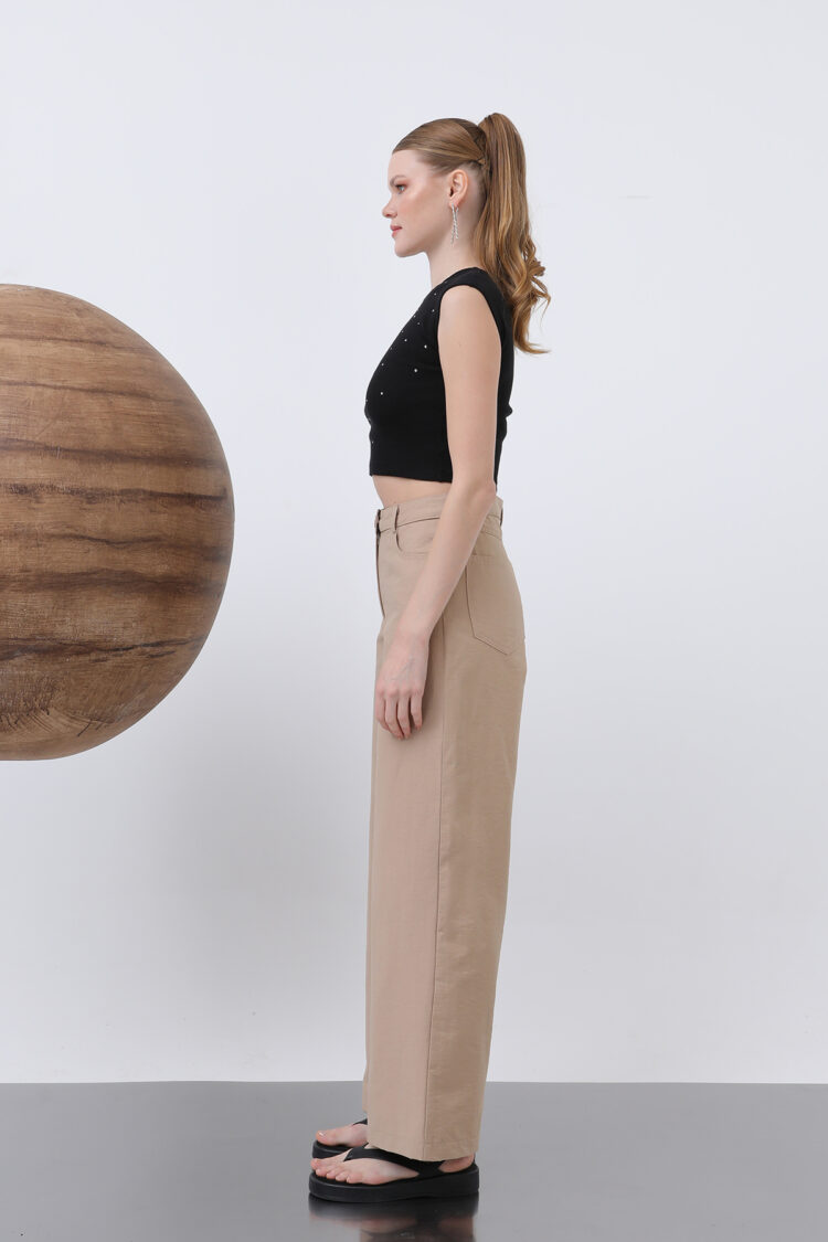 Women's Pocket Detailed Loose Pants