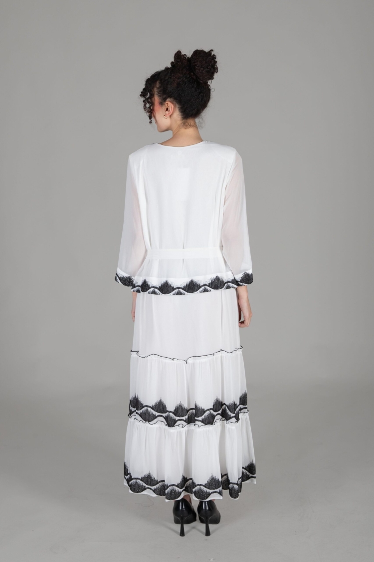V Neck Chiffon Dress