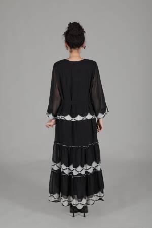 V Neck Chiffon Dress - GUMANIZE - Globality Store - Women Clothes Wholesale Turkey