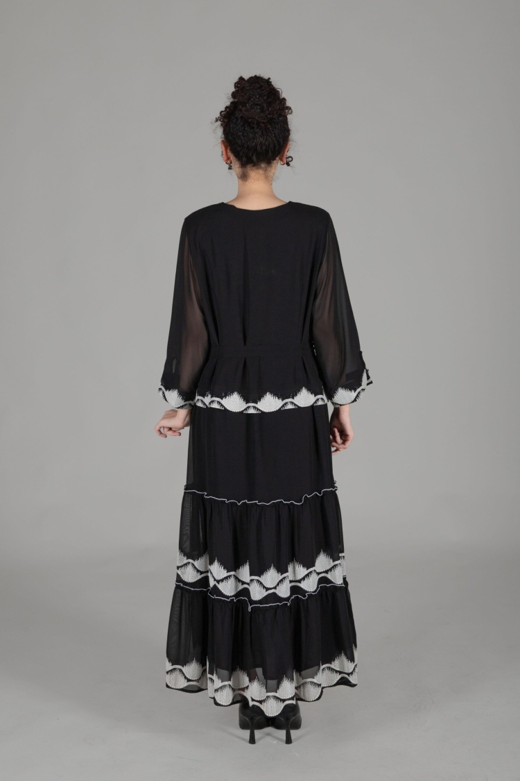 V Neck Chiffon Dress