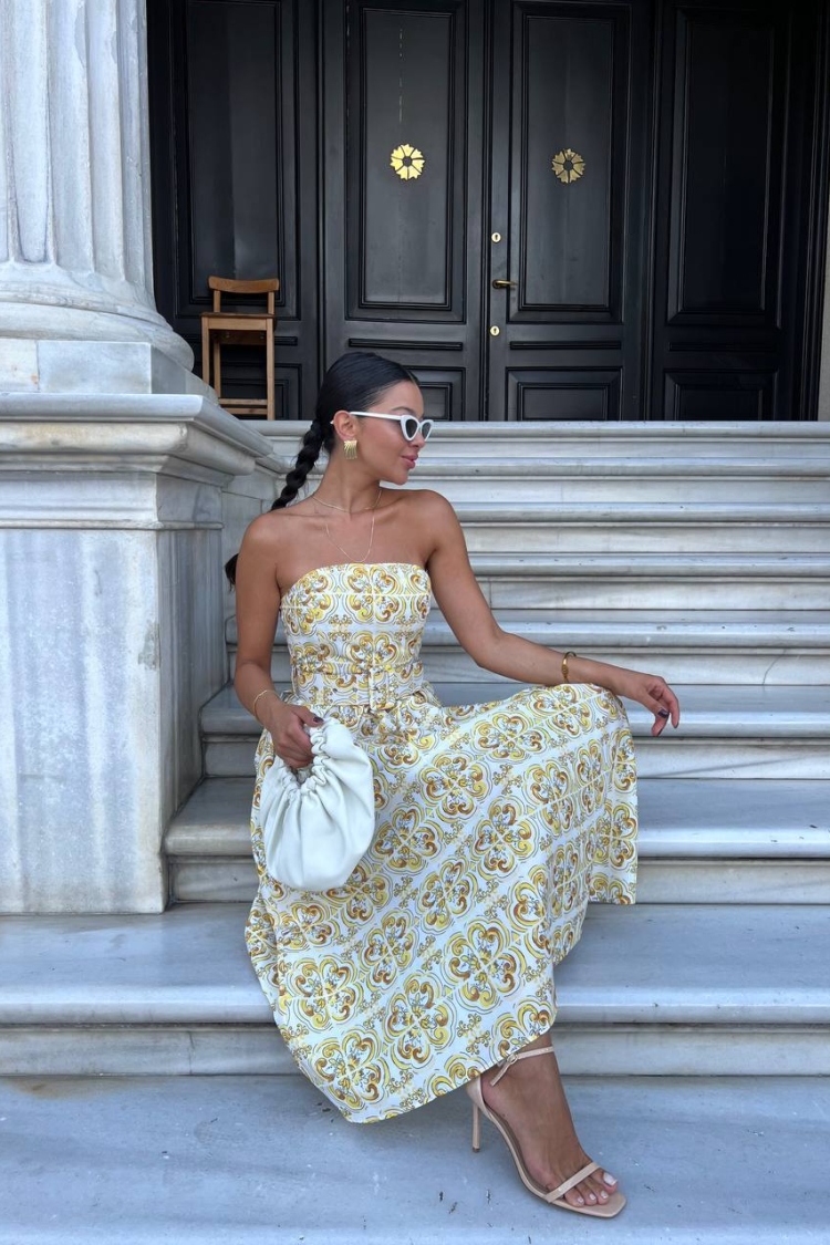 Dress - Yellow - ESPADA - Globality Store - Women Clothes Wholesale Turkey