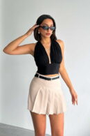 OutdoorPleated Woven Wholesale Shorts Wholesale Skirt - Topshow - Globality Store - Women Clothes Wholesale Turkey
