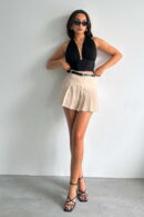 OutdoorPleated Woven Wholesale Shorts Wholesale Skirt - Topshow - Globality Store - Women Clothes Wholesale Turkey