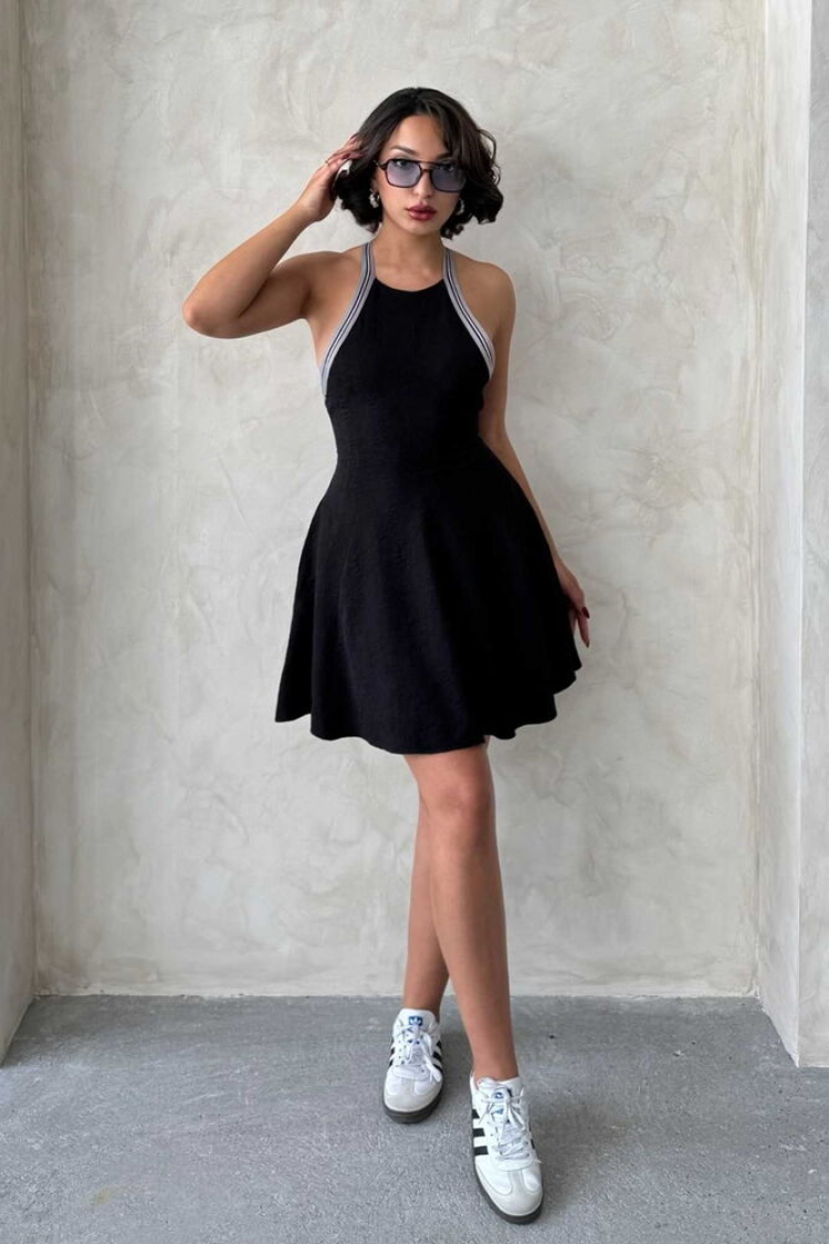 Striped Sleeveless Dress -