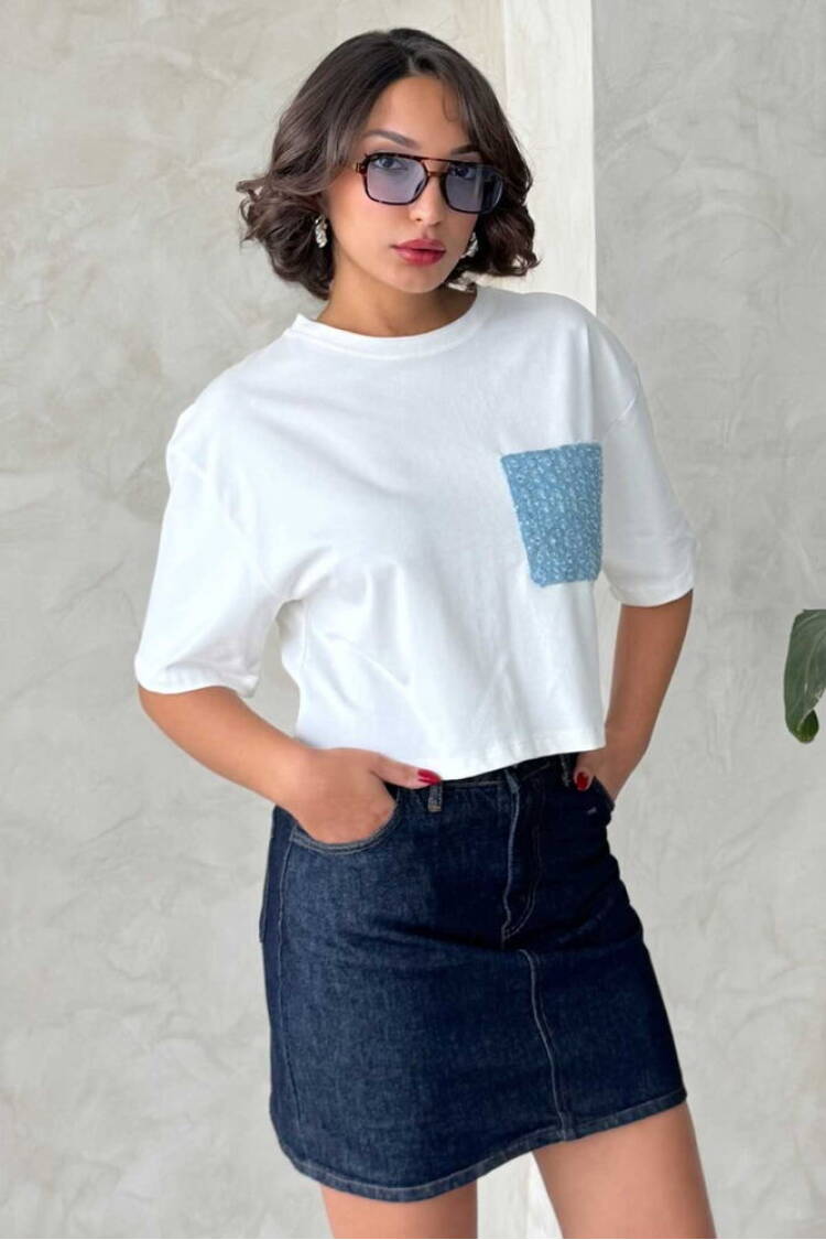 Pocket Detailed Wholesale T-Shirt -