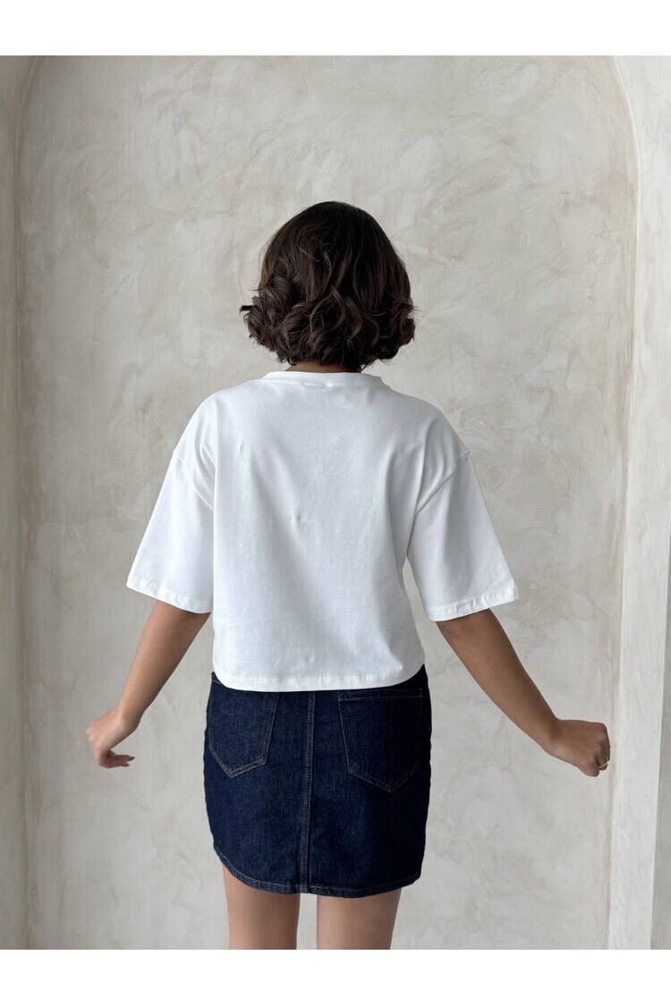 Pocket Detailed Wholesale T-Shirt -|