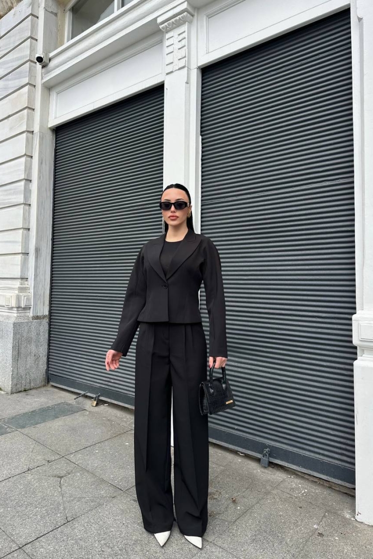 Trousers - Black - ESPADA - Globality Store - Women Clothes Wholesale Turkey