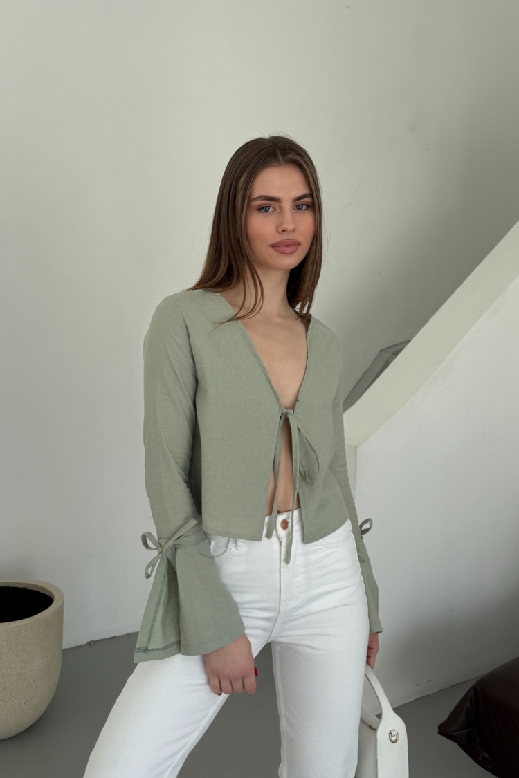 Linen Tie Shirt