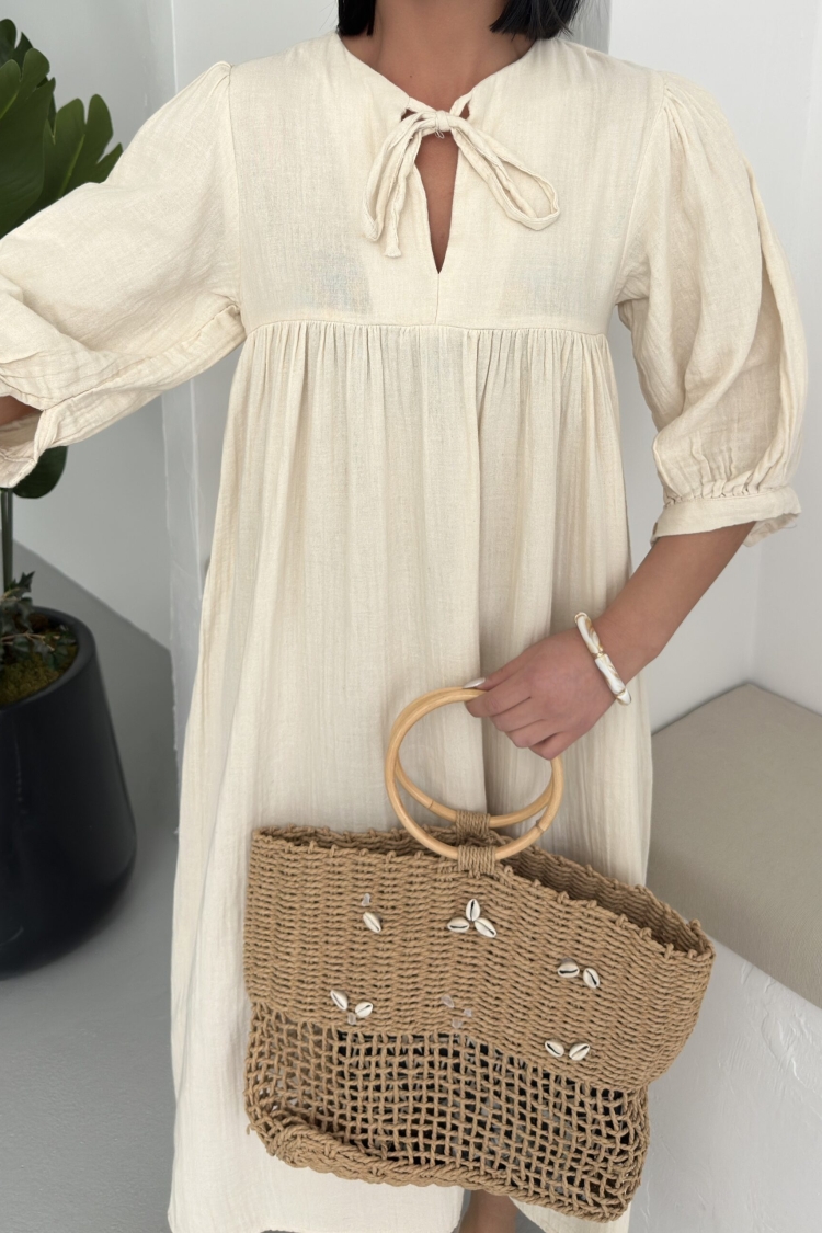 Half Sleeve Mueslin Dress